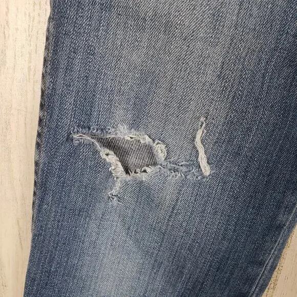 Madewell Distressed Blue Denim 9" High Rise Skinny Jeans Women's Size 28 - Picture 6 of 15